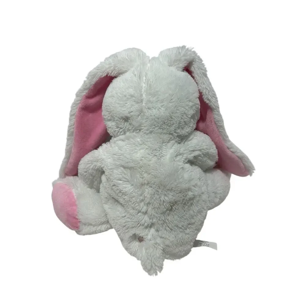 Toys R Us Animal Alley Bunny Rabbit Plush White Pink Ears Feet Stuffed Animal